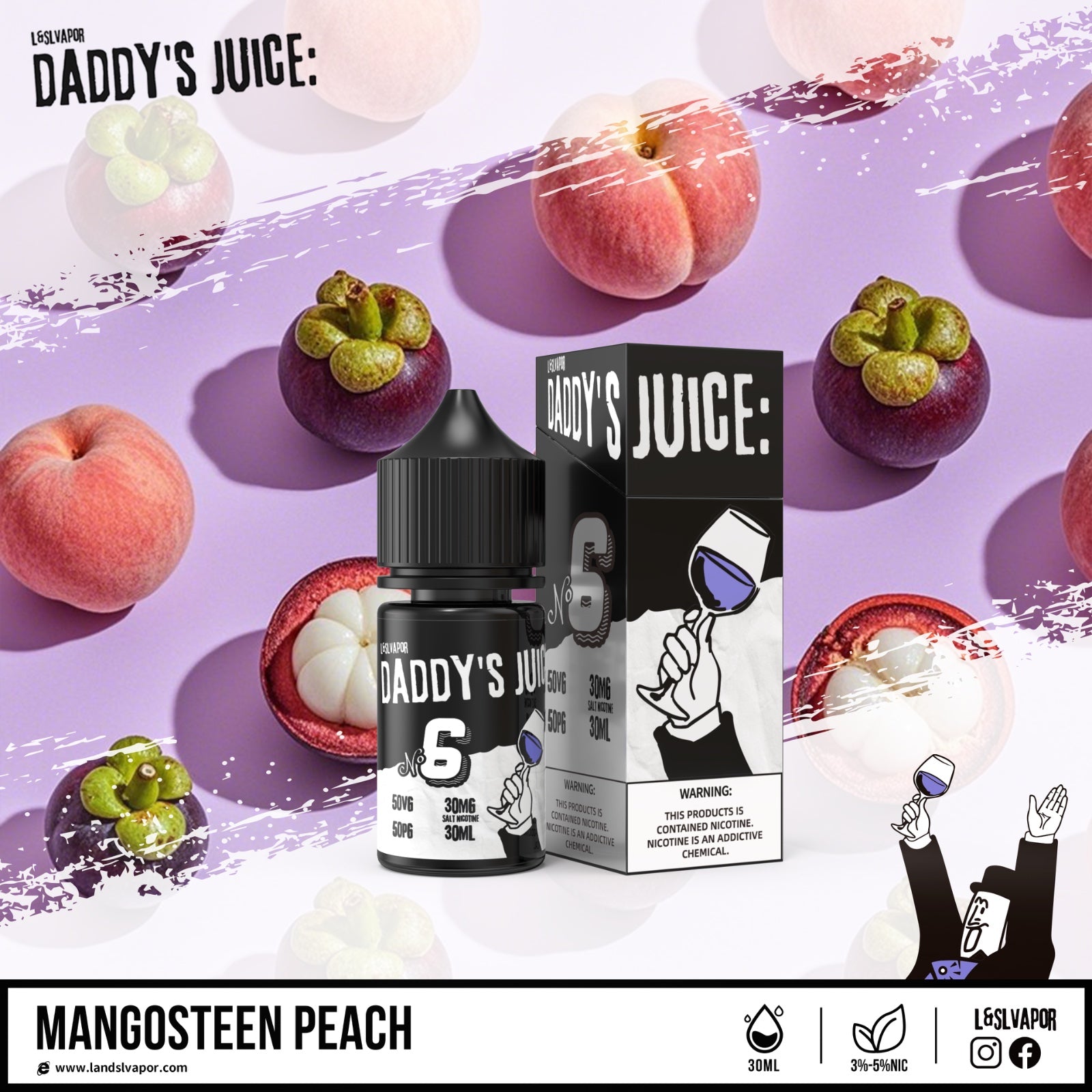 daddy juice vape 88Vape H-Blue 50/50 E-liquid 10ml 6mg main image 0