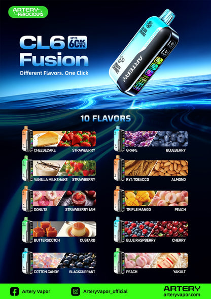 ARTERY CL6 FUSION 60K PUFFS