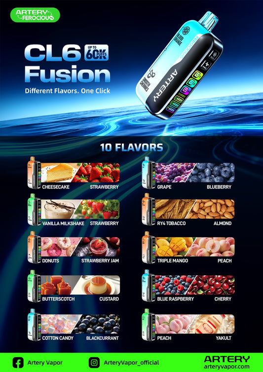 ARTERY CL6 FUSION 60K PUFFS